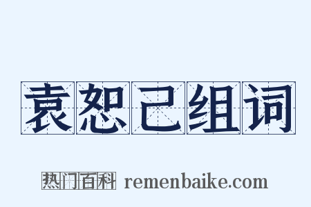 袁恕己组词是什么意思的图片